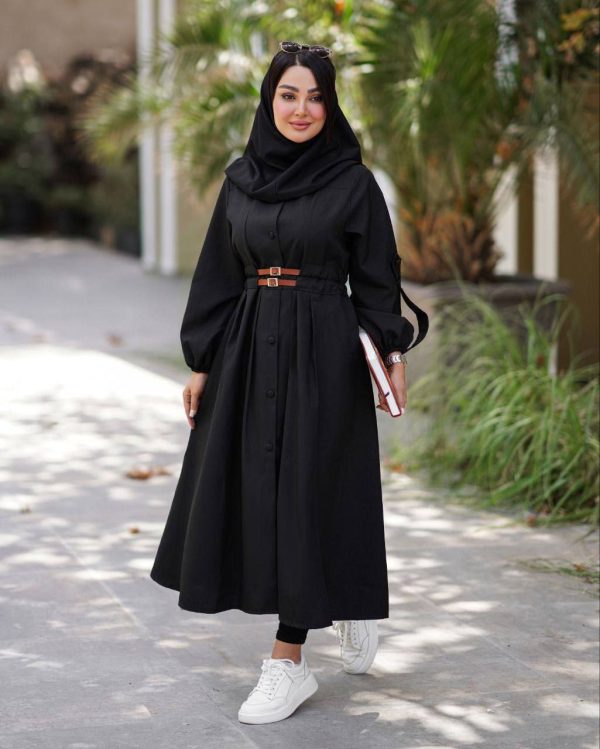 مانتو دو کمربندی مدل کمند