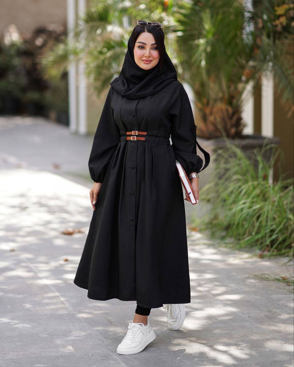 مانتو دو کمربندی مدل کمند