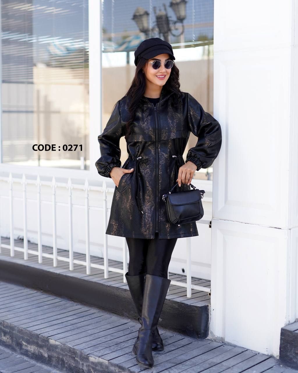 مانتو پاییزه کلاهدار