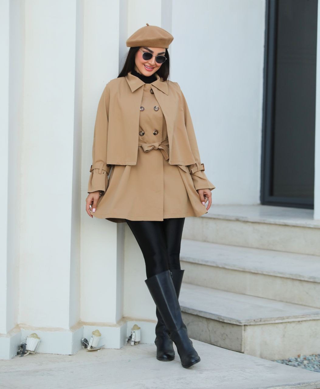 بارانی دوتیکه آستردار مدل شیدا  (ضمانت اصالت و ارسال رایگان)