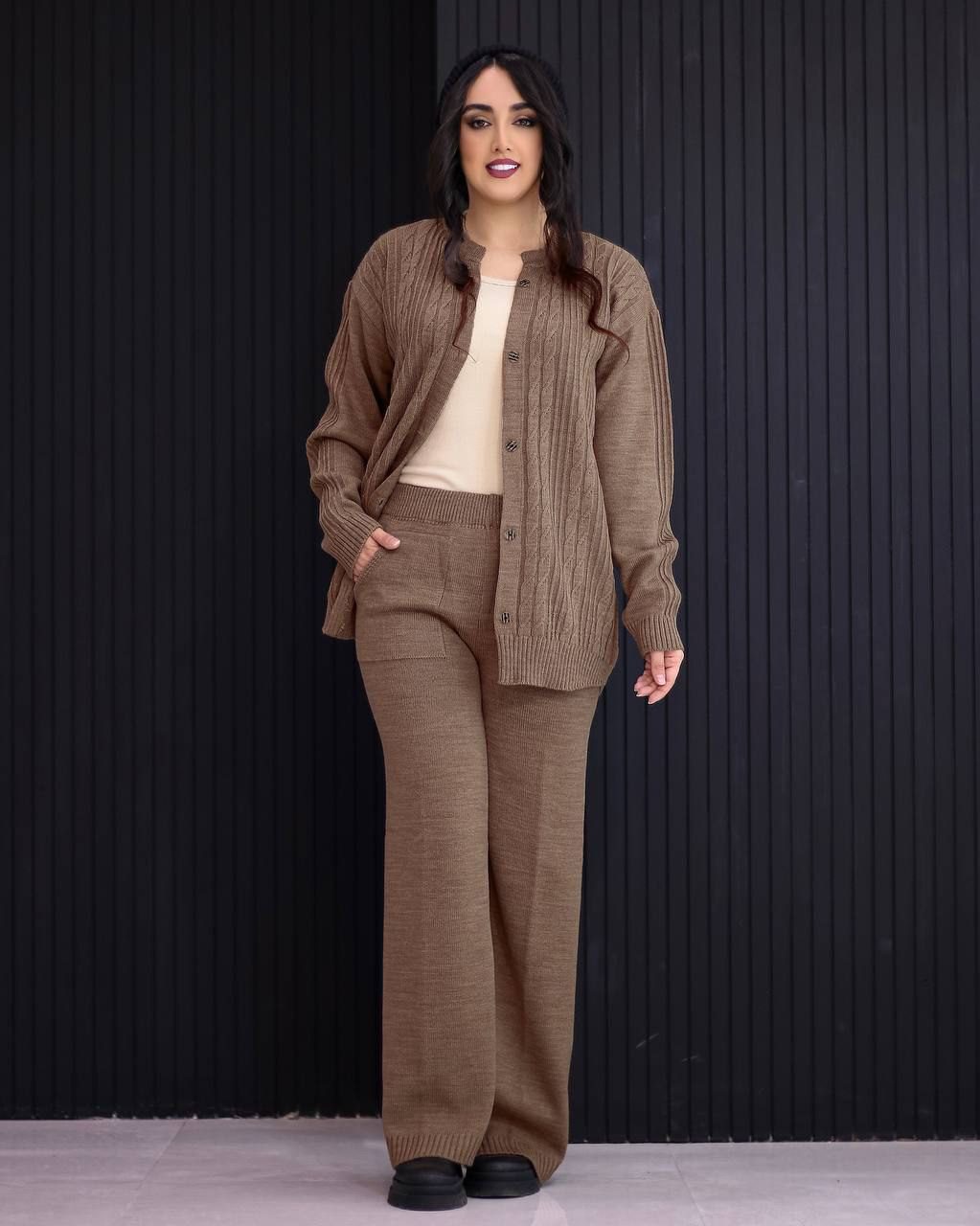 ست جکت و شلوار بافت (ضمانت اصالت و ارسال رایگان)