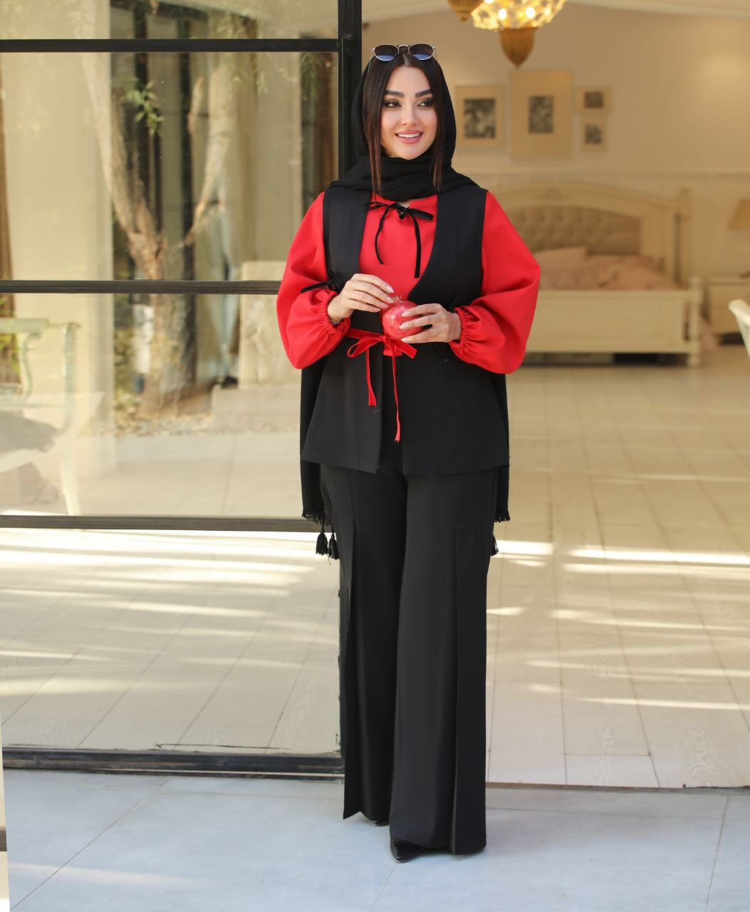 ست جلیقه و شلوار و شومیز زنانه نیلوفر (مازراتی)