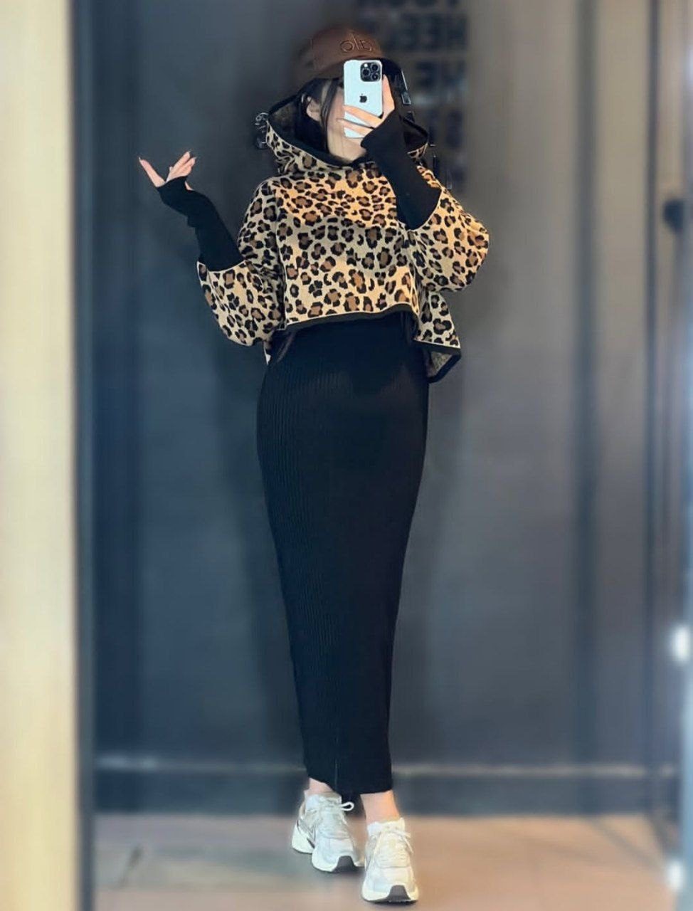 هودی سارافون بافت پلنگی زنانه (ضمانت اصالت و ارسال رایگان) - Image 3