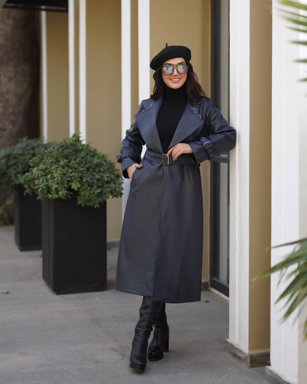 پالتو چرم آستردار زنانه کد 235 (ضمانت اصالت و ارسال رایگان) - Image 6