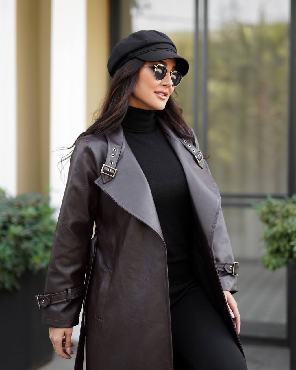 پالتو چرم آستردار زنانه کد 235 (ضمانت اصالت و ارسال رایگان) - Image 7