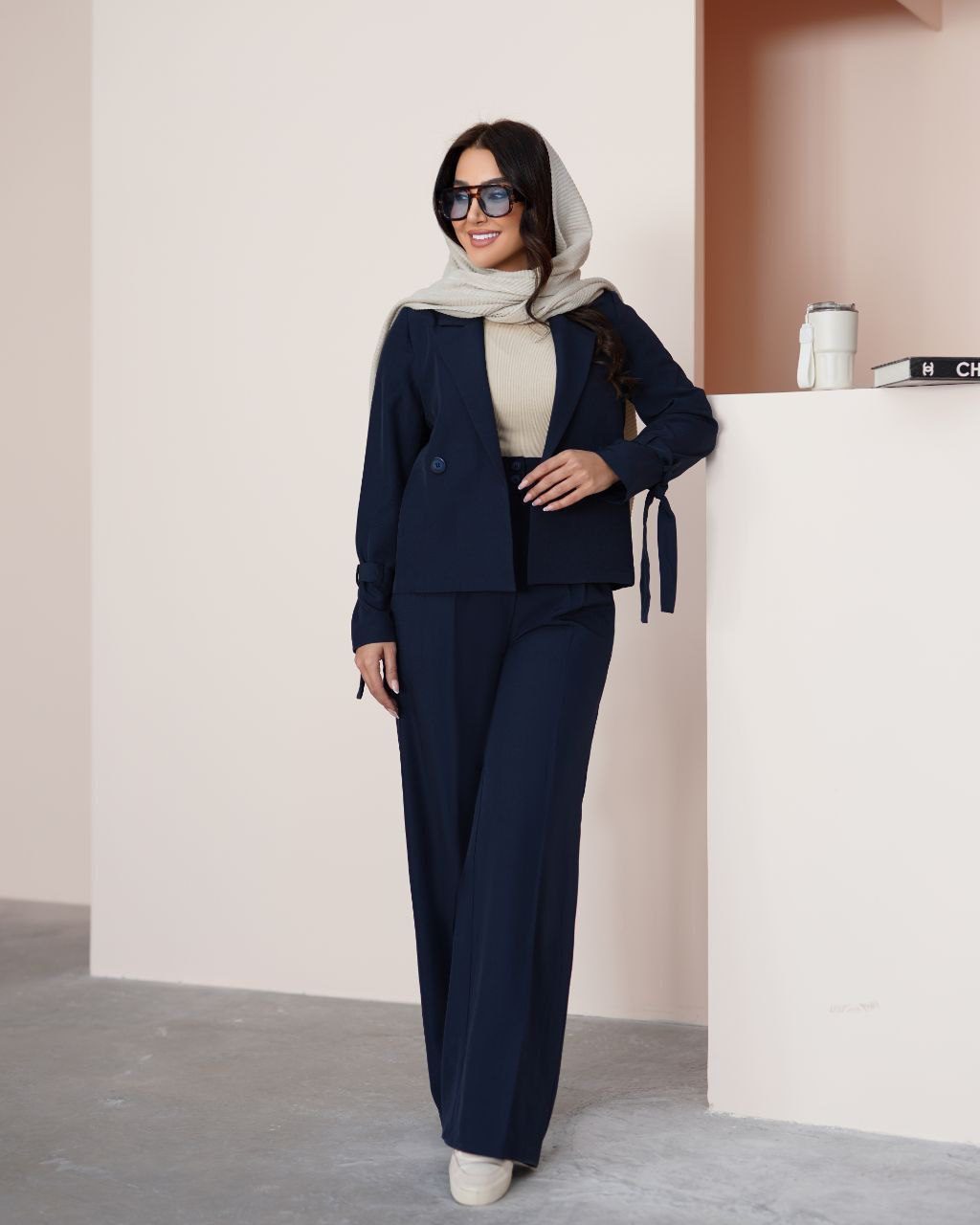 ست کت کراپ و شلوار بگ آرینا (ضمانت اصالت و ارسال رایگان) - Image 3