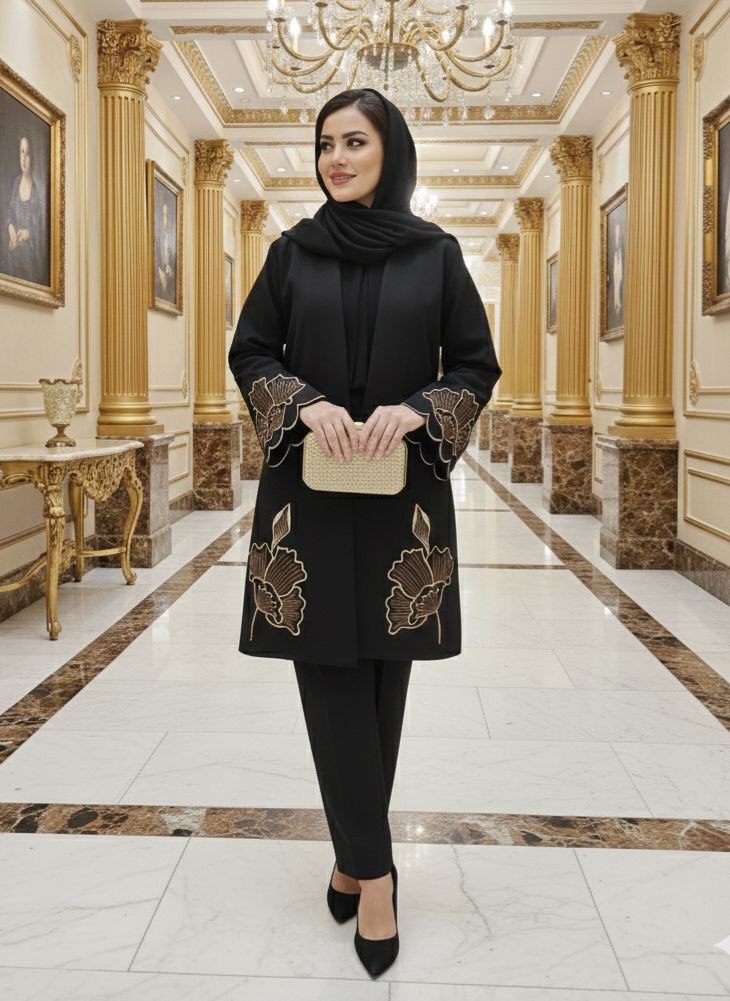 مانتو مازراتی تیکه و گلدوزی آلند (ضمانت اصالت و ارسال رایگان) - Image 6