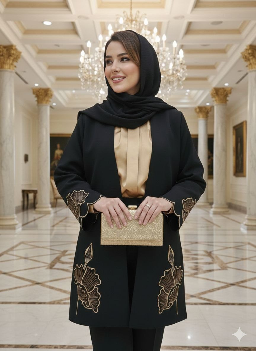 مانتو مازراتی تیکه و گلدوزی آلند (ضمانت اصالت و ارسال رایگان) - Image 7