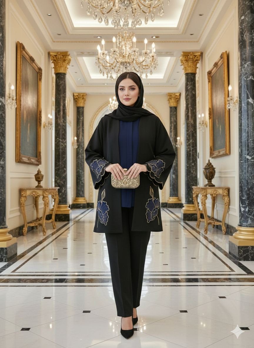 مانتو مازراتی تیکه و گلدوزی آلند (ضمانت اصالت و ارسال رایگان) - Image 5