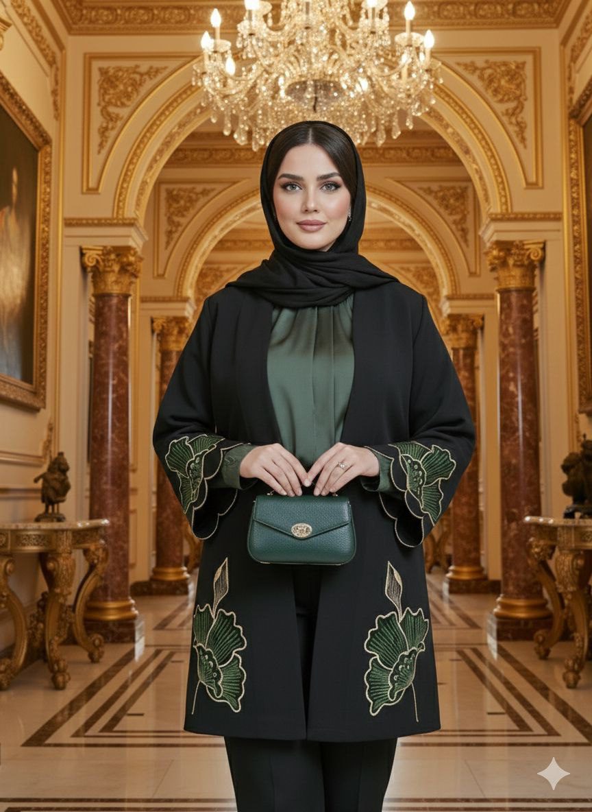 مانتو مازراتی تیکه و گلدوزی آلند (ضمانت اصالت و ارسال رایگان)