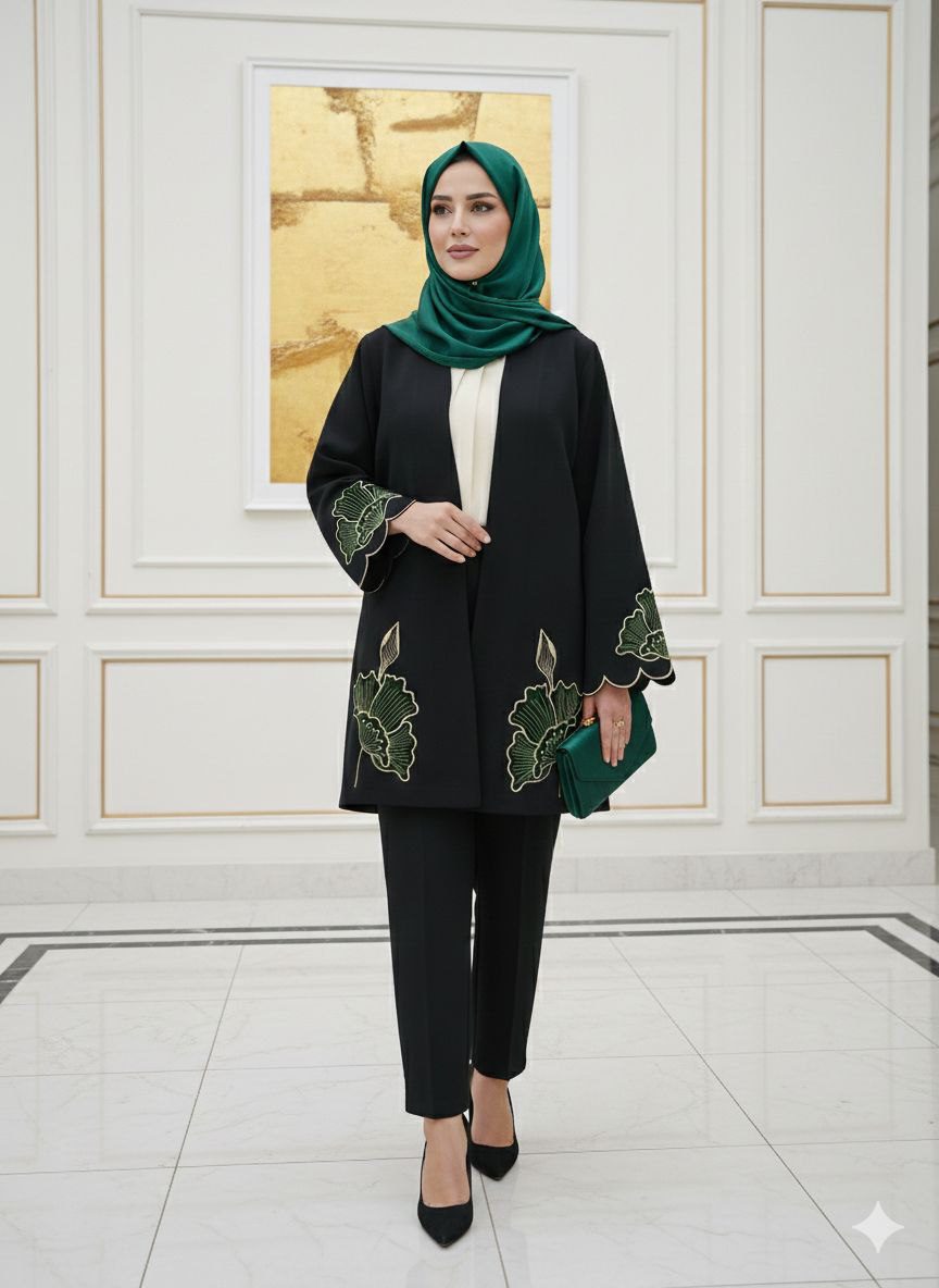 مانتو مازراتی تیکه و گلدوزی آلند (ضمانت اصالت و ارسال رایگان) - Image 3