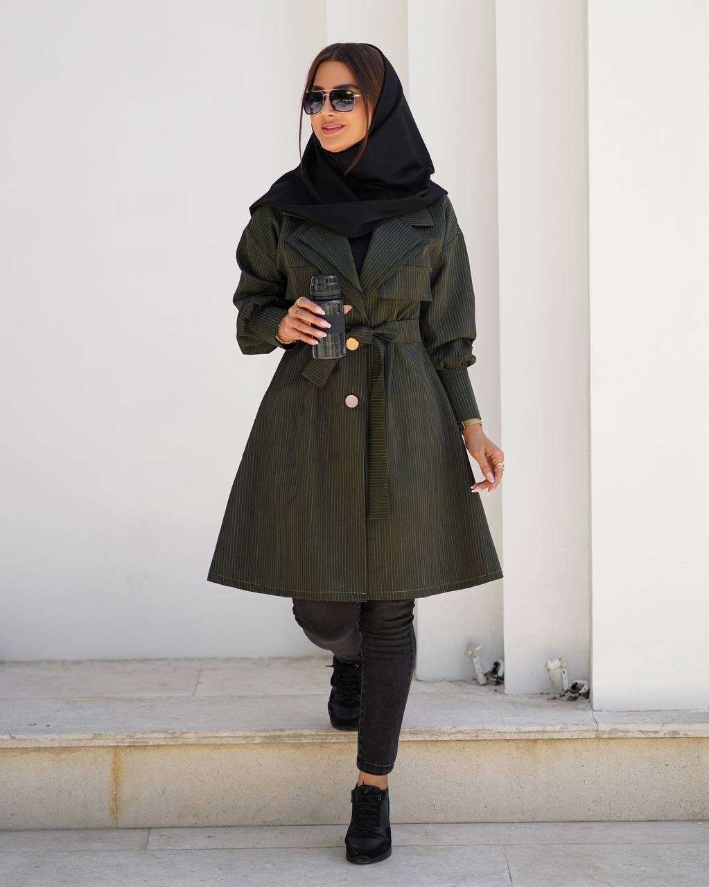 مانتو دویقه دیپلمات کوتاه (ضمانت اصالت و ارسال رایگان ) - Image 5
