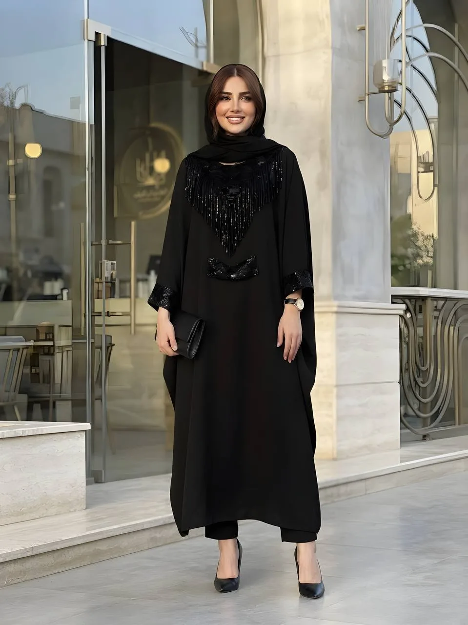 عبا زنانه مجلسی کد 0476 (ضمانت اصالت و ارسال رایگان)