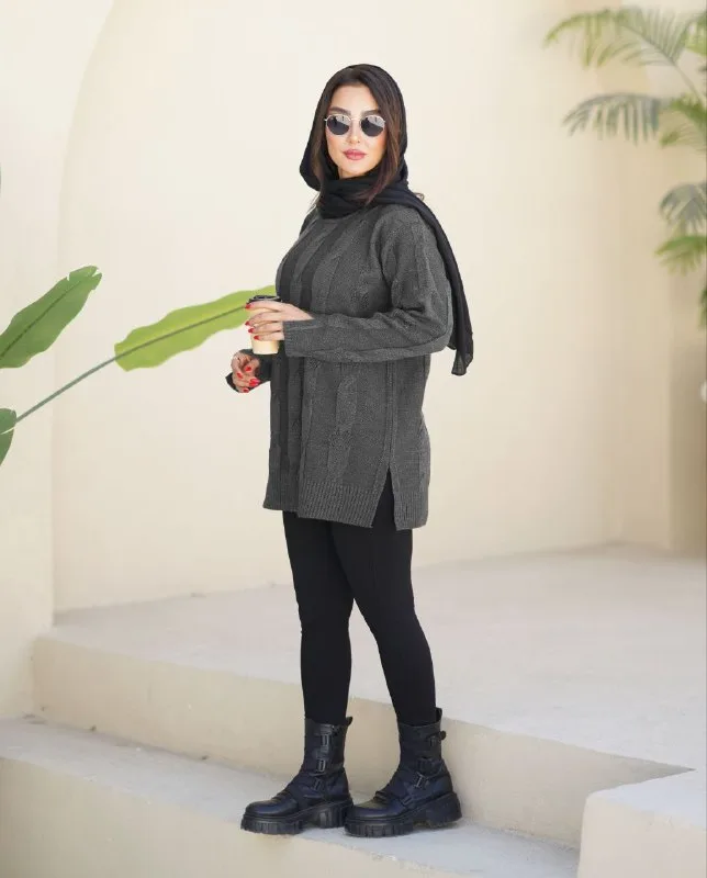 تونیک بافت زنانه یقه گرد کد 343 (ضمانت اصالت و ارسال رایگان)